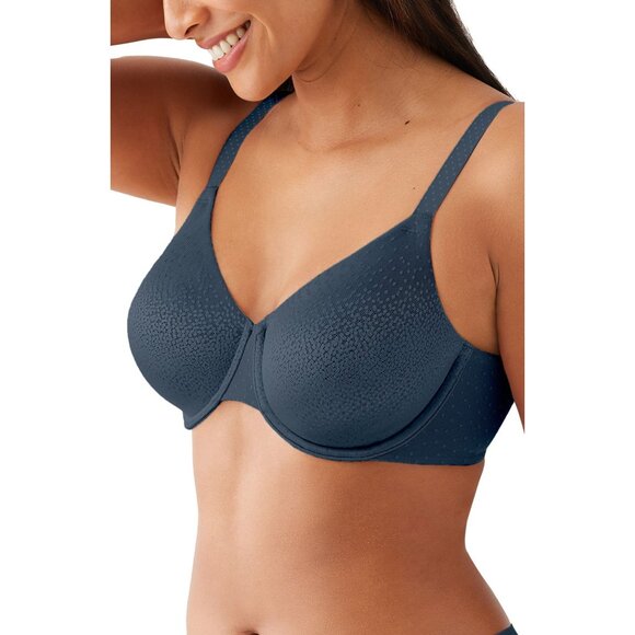 🆕WACOAL Back Appeal Non-padded Underwire Bra 38G Navy Blue #855303 - Picture 3 of 7